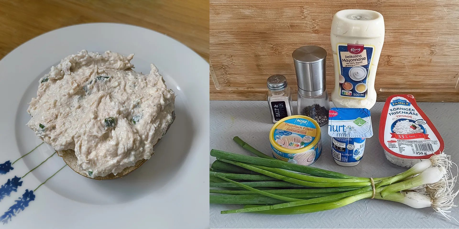 Pasta z twarogu i tuńczyka