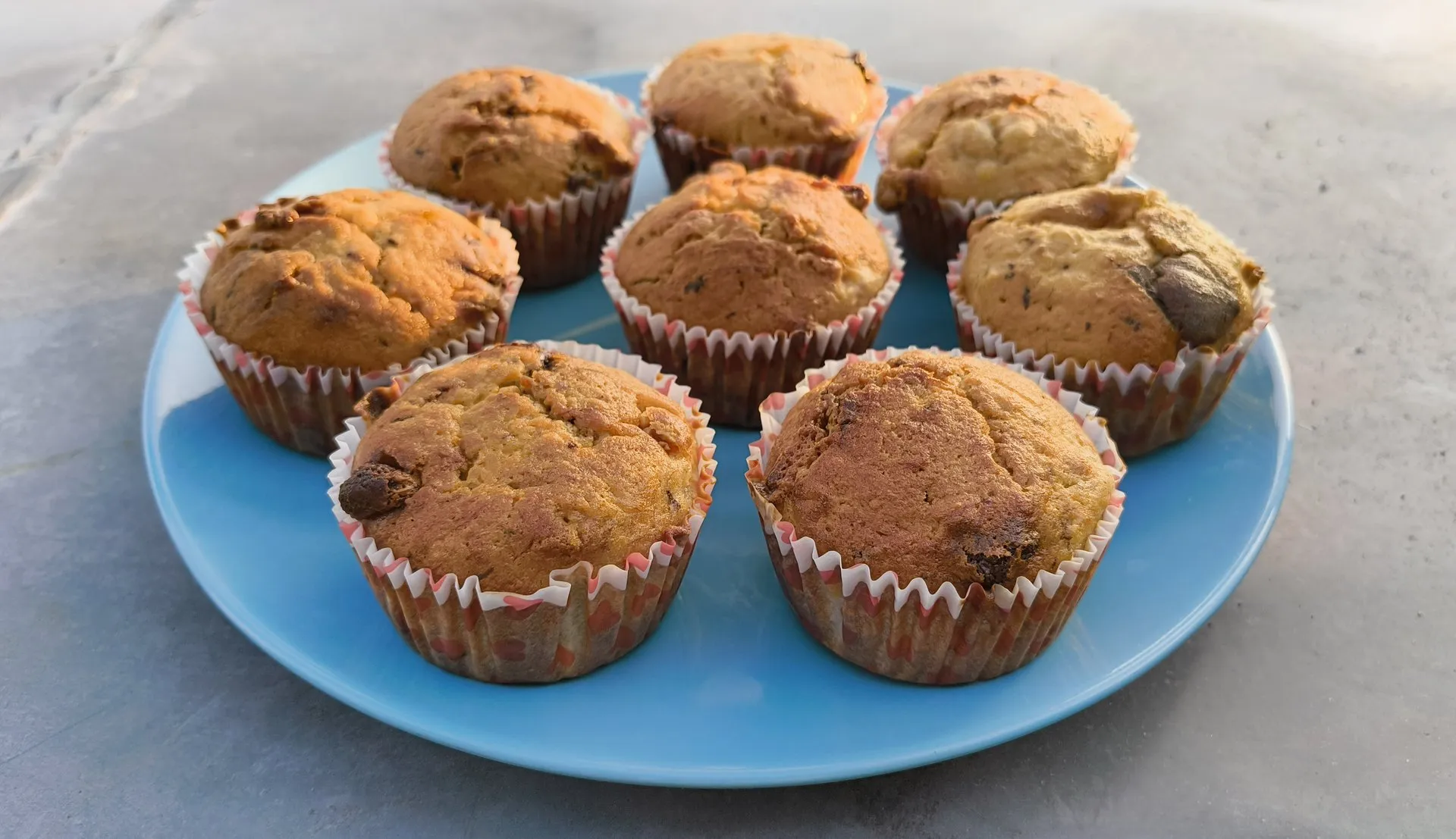 Babeczki bananowe z czekoladą